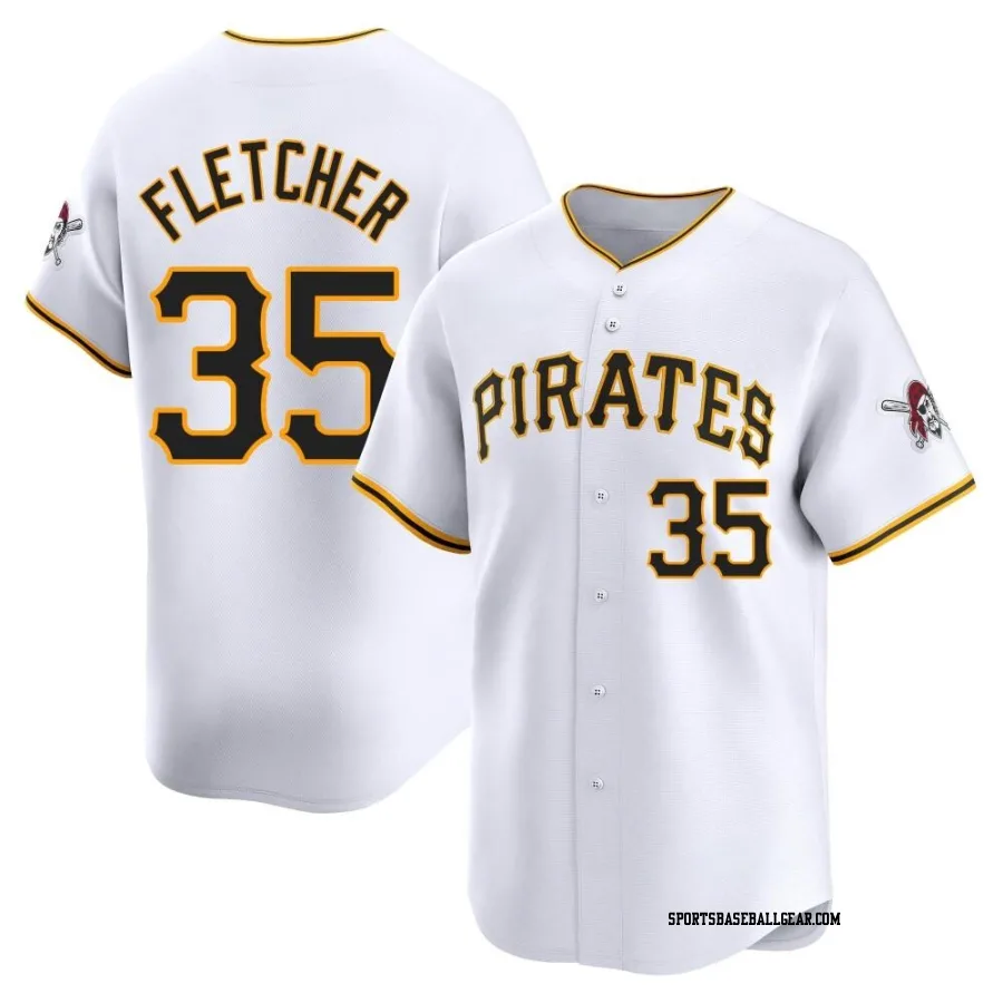 Aaron Fletcher Men's Pittsburgh Pirates White Limited Home Jersey