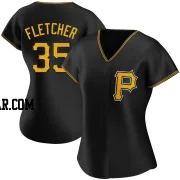 Aaron Fletcher Women's Pittsburgh Pirates Black Replica Alternate Jersey