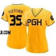 Aaron Fletcher Women's Pittsburgh Pirates Gold Authentic 2023 City Connect Jersey