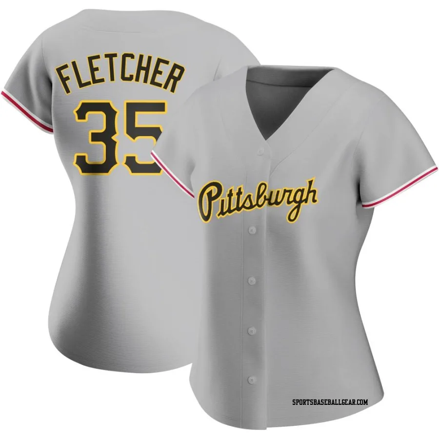 Aaron Fletcher Women's Pittsburgh Pirates Gray Authentic Road Jersey