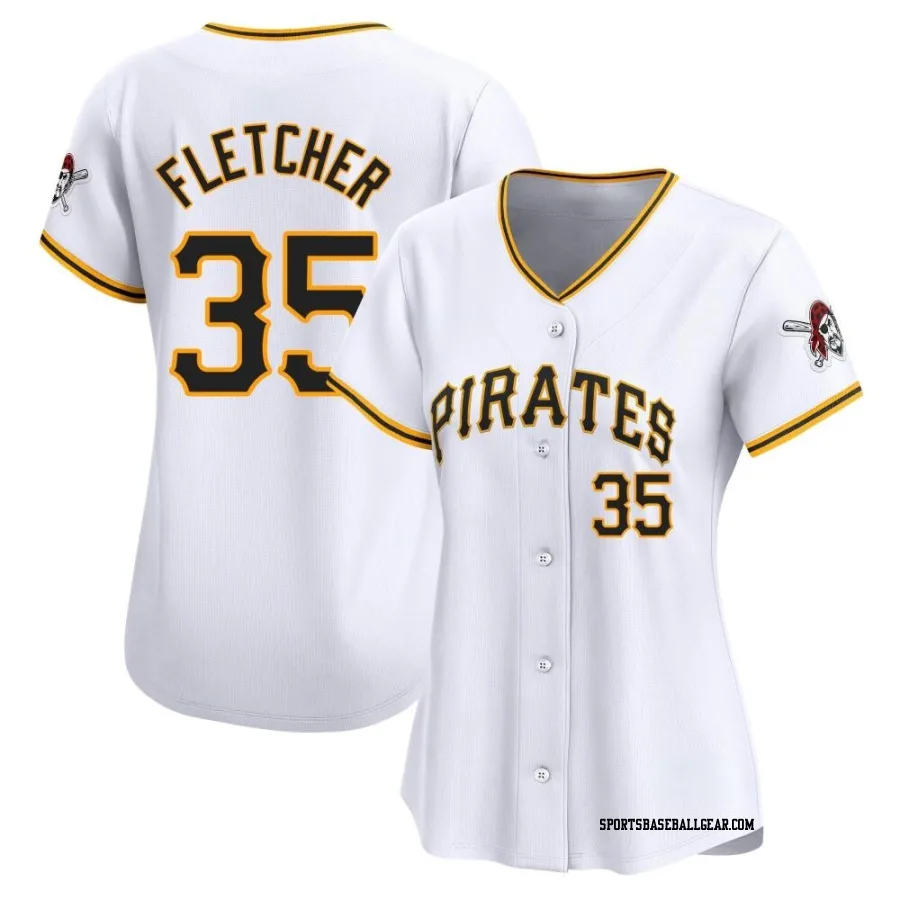 Aaron Fletcher Women's Pittsburgh Pirates White Limited Home Jersey