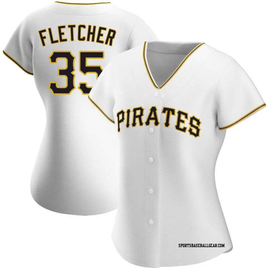 Aaron Fletcher Women's Pittsburgh Pirates White Replica Home Jersey