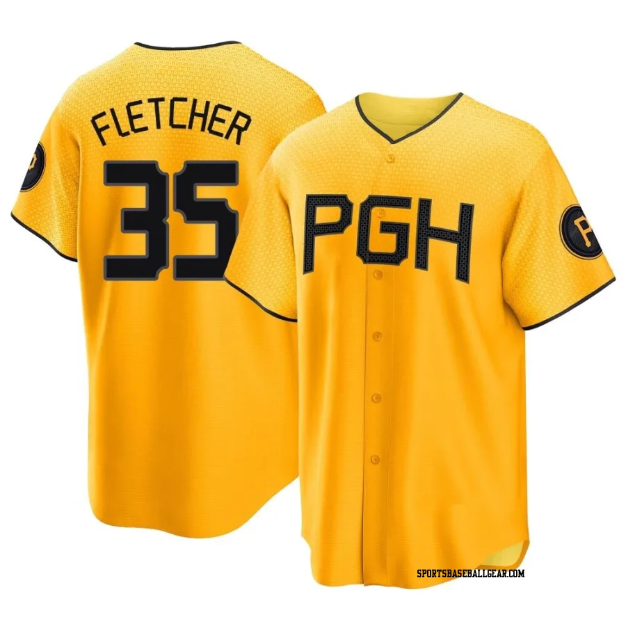 Aaron Fletcher Youth Pittsburgh Pirates Gold Replica 2023 City Connect Jersey