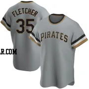 Aaron Fletcher Youth Pittsburgh Pirates Gray Replica Road Cooperstown Collection Jersey