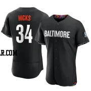 Aaron Hicks Men's Baltimore Orioles Black Authentic 2023 City Connect Jersey