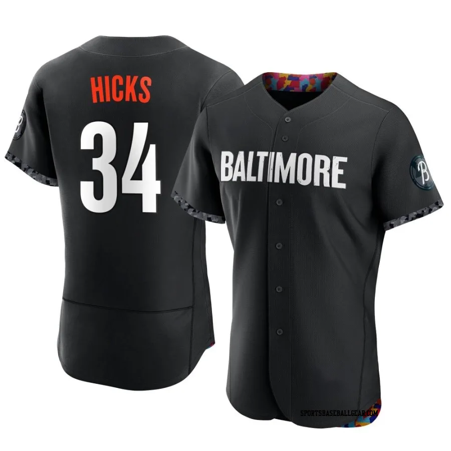 Aaron Hicks Men's Baltimore Orioles Black Authentic 2023 City Connect Jersey