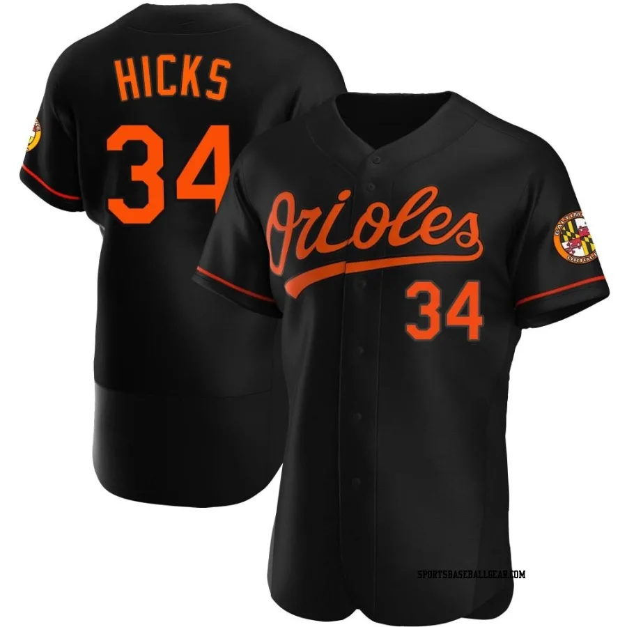 Aaron Hicks Men's Baltimore Orioles Black Authentic Alternate Jersey