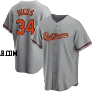 Aaron Hicks Men's Baltimore Orioles Gray Replica Road Jersey