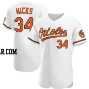 Aaron Hicks Men's Baltimore Orioles White Authentic Home Jersey