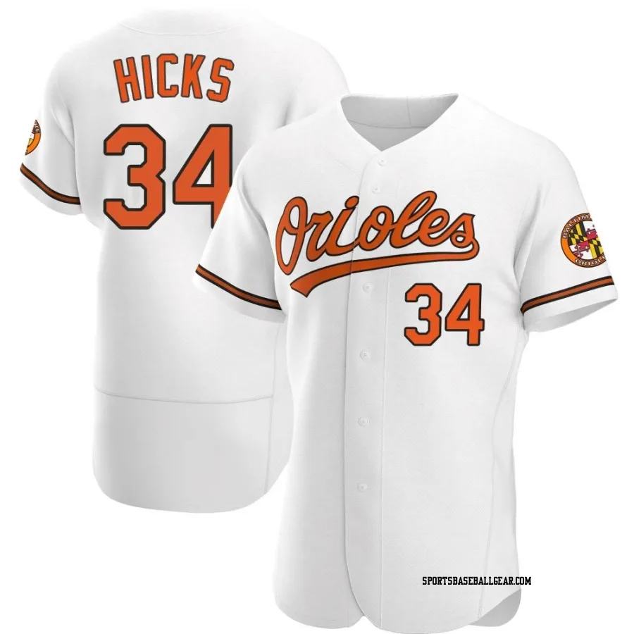 Aaron Hicks Men's Baltimore Orioles White Authentic Home Jersey