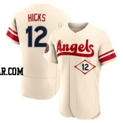 Aaron Hicks Men's Los Angeles Angels Cream Authentic 2022 City Connect Jersey