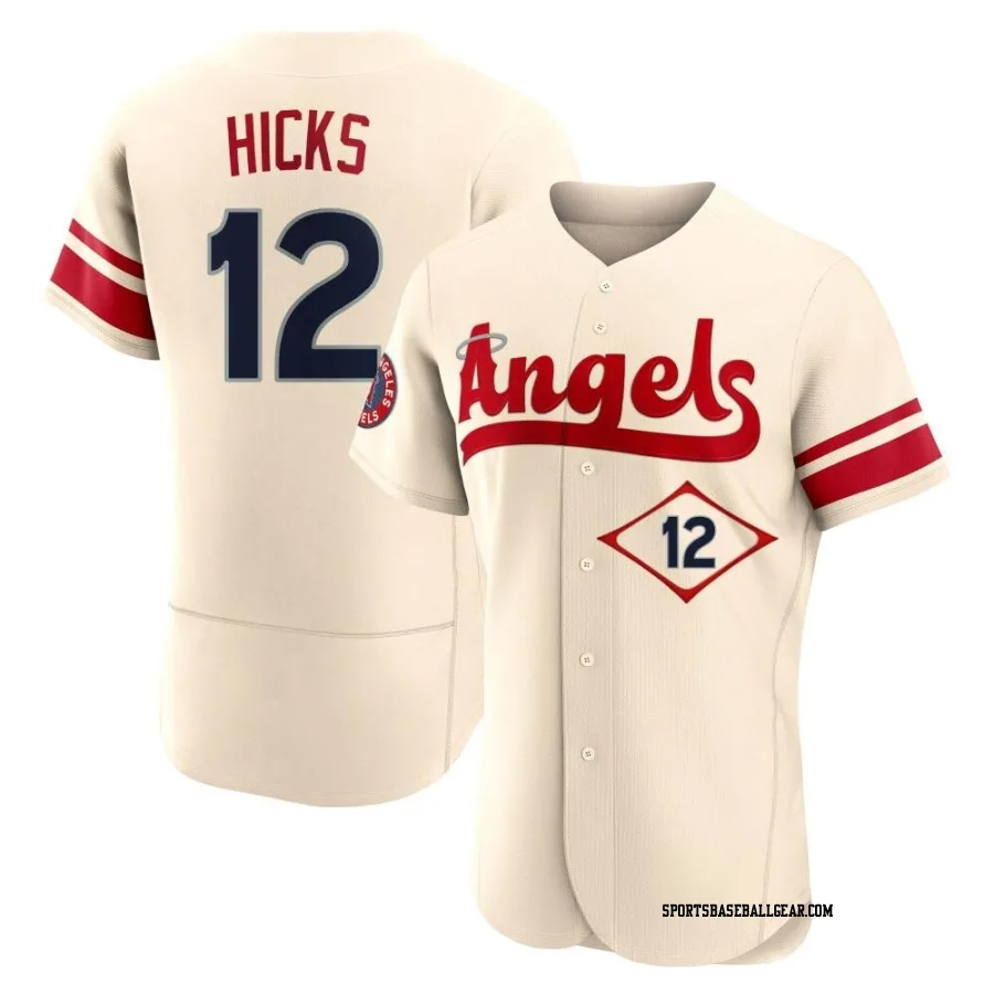 Aaron Hicks Men's Los Angeles Angels Cream Authentic 2022 City Connect Jersey