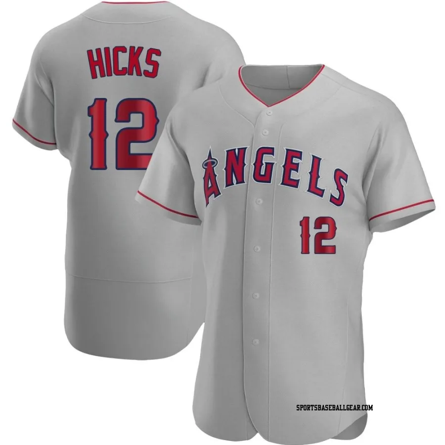 Aaron Hicks Men's Los Angeles Angels Gray Authentic Road Jersey