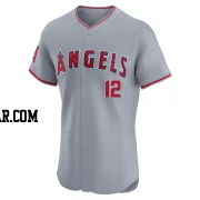 Aaron Hicks Men's Los Angeles Angels Gray Elite Road Jersey