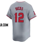 Aaron Hicks Men's Los Angeles Angels Gray Limited Away Jersey