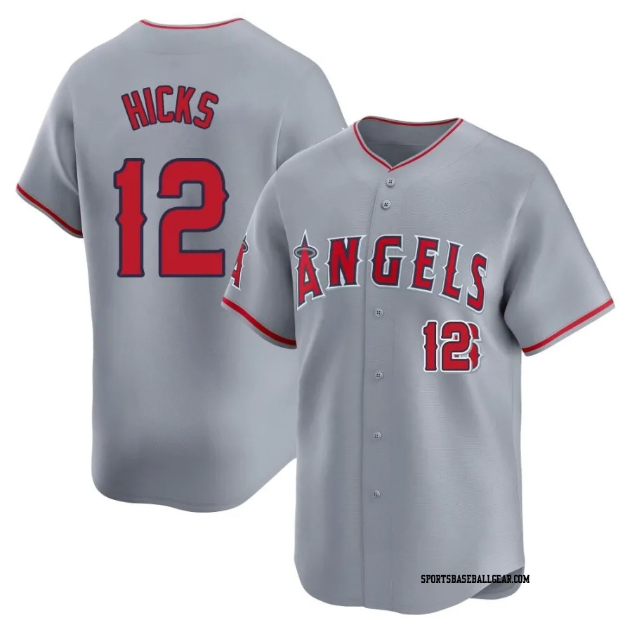 Aaron Hicks Men's Los Angeles Angels Gray Limited Away Jersey