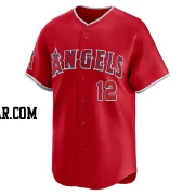 Aaron Hicks Men's Los Angeles Angels Red Limited Alternate Jersey