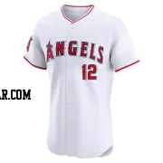 Aaron Hicks Men's Los Angeles Angels White Elite Home Jersey