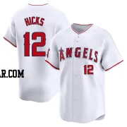 Aaron Hicks Men's Los Angeles Angels White Limited Home Jersey