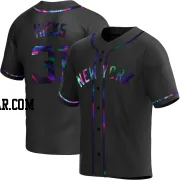 Aaron Hicks Men's New York Yankees Black Holographic Replica Alternate Jersey