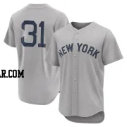 Aaron Hicks Men's New York Yankees Gray Authentic 2021 Field of Dreams Jersey