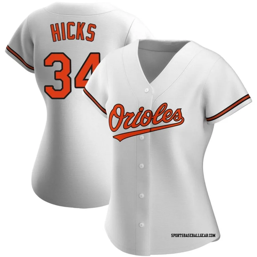 Aaron Hicks Women's Baltimore Orioles White Replica Home Jersey