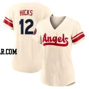 Aaron Hicks Women's Los Angeles Angels Cream Authentic 2022 City Connect Jersey