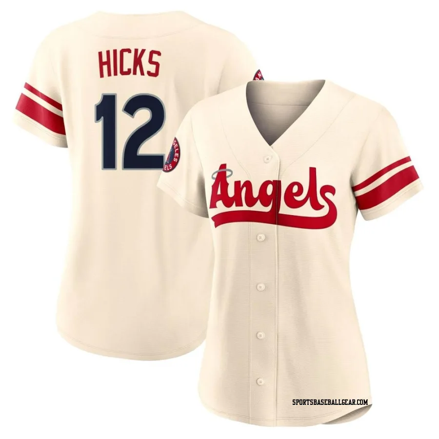 Aaron Hicks Women's Los Angeles Angels Cream Authentic 2022 City Connect Jersey