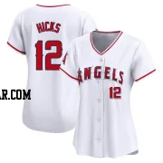 Aaron Hicks Women's Los Angeles Angels White Limited Home Jersey