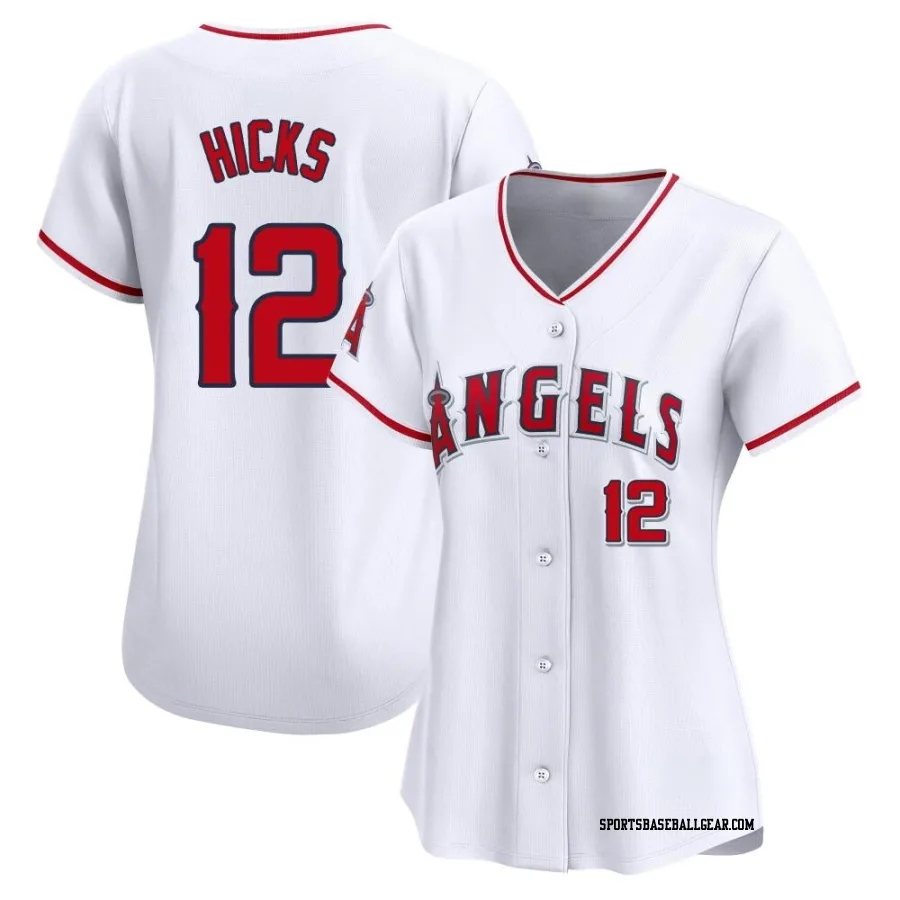 Aaron Hicks Women's Los Angeles Angels White Limited Home Jersey