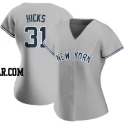 Aaron Hicks Women's New York Yankees Gray Authentic Road Name Jersey