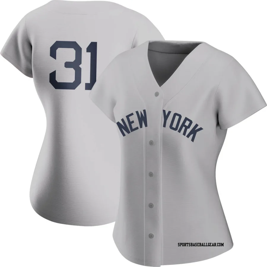 Aaron Hicks Women's New York Yankees Gray Replica 2021 Field of Dreams Jersey