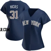 Aaron Hicks Women's New York Yankees Navy Authentic Alternate Jersey