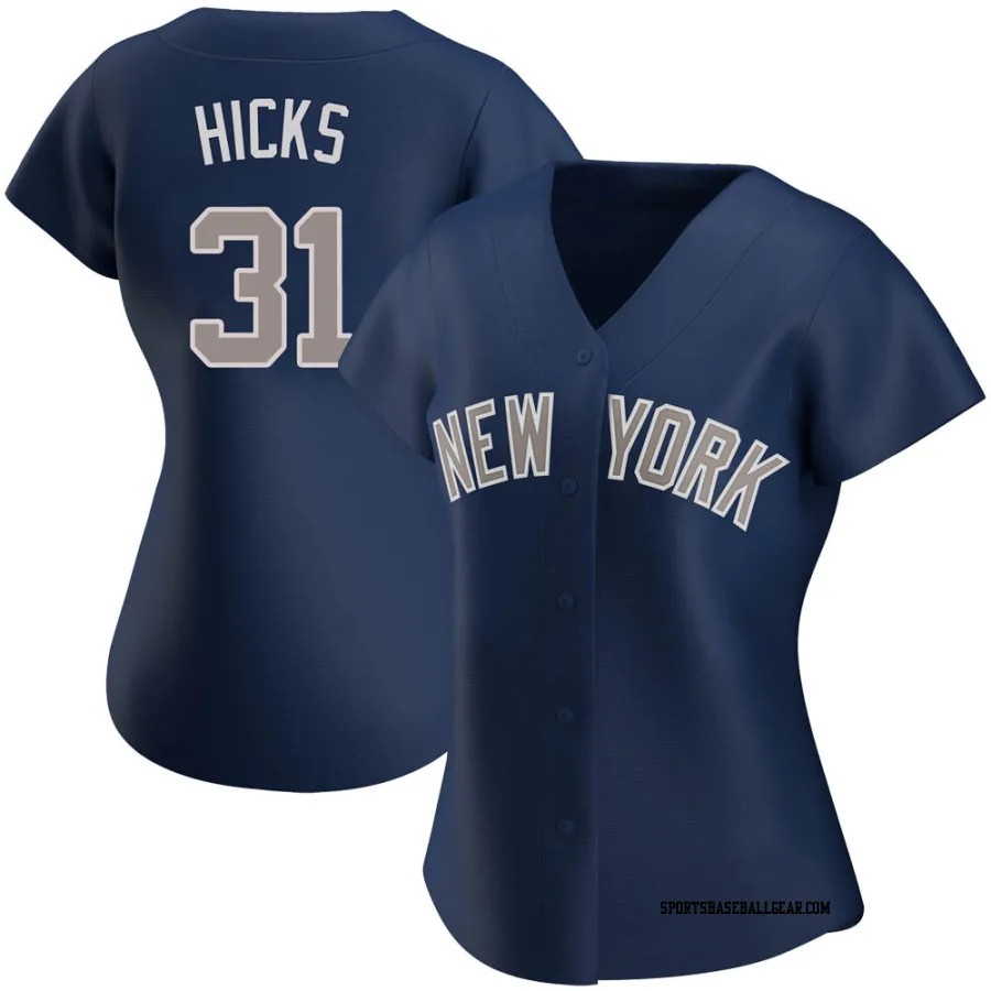 Aaron Hicks Women's New York Yankees Navy Authentic Alternate Jersey