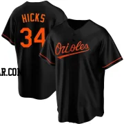 Aaron Hicks Youth Baltimore Orioles Black Replica Alternate Jersey