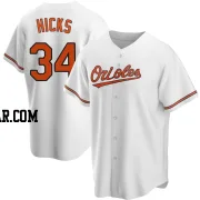 Aaron Hicks Youth Baltimore Orioles White Replica Home Jersey