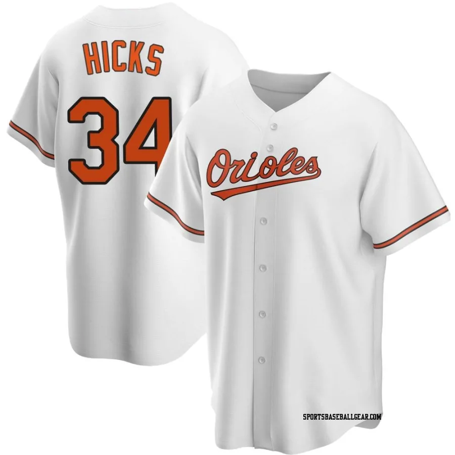 Aaron Hicks Youth Baltimore Orioles White Replica Home Jersey