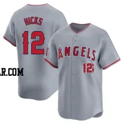 Aaron Hicks Youth Los Angeles Angels Gray Limited Away Jersey