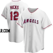 Aaron Hicks Youth Los Angeles Angels White Replica Home Jersey