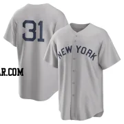 Aaron Hicks Youth New York Yankees Gray Replica 2021 Field of Dreams Jersey