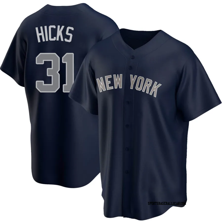 Aaron Hicks Youth New York Yankees Navy Replica Alternate Jersey