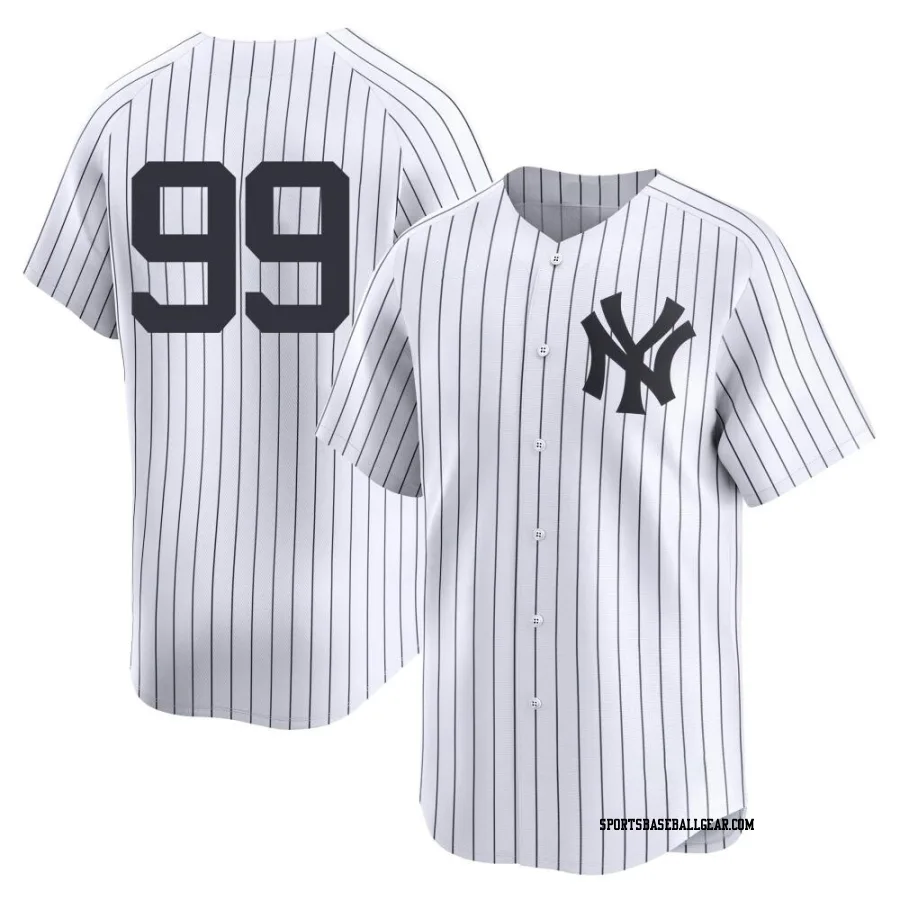 Aaron Judge Men's New York Yankees White Limited Yankee Home 2nd Jersey