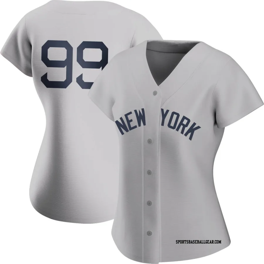 Aaron Judge Women's New York Yankees Gray Authentic 2021 Field of Dreams Jersey