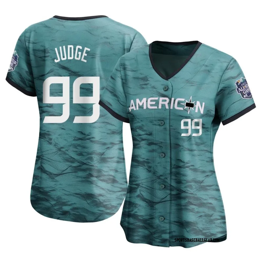 Aaron Judge Women's New York Yankees Teal Limited American League Game 2023 All-Star Jersey