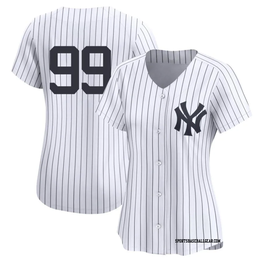 Aaron Judge Women's New York Yankees White Limited Yankee Home 2nd Jersey