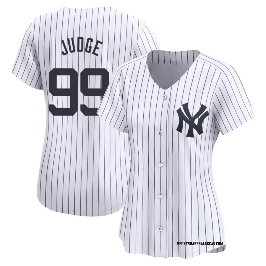 Aaron Judge Women's New York Yankees White Limited Yankee Home Jersey