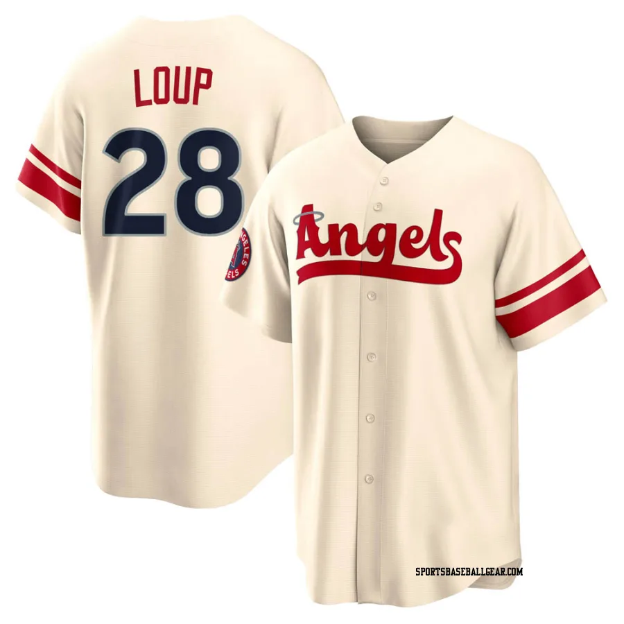 Aaron Loup Men's Los Angeles Angels Cream Replica 2022 City Connect Jersey