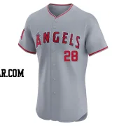 Aaron Loup Men's Los Angeles Angels Gray Elite Road Jersey