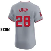 Aaron Loup Men's Los Angeles Angels Gray Elite Road Jersey