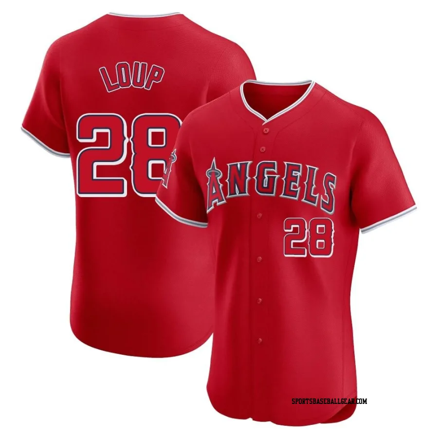 Aaron Loup Men's Los Angeles Angels Red Elite Alternate Jersey